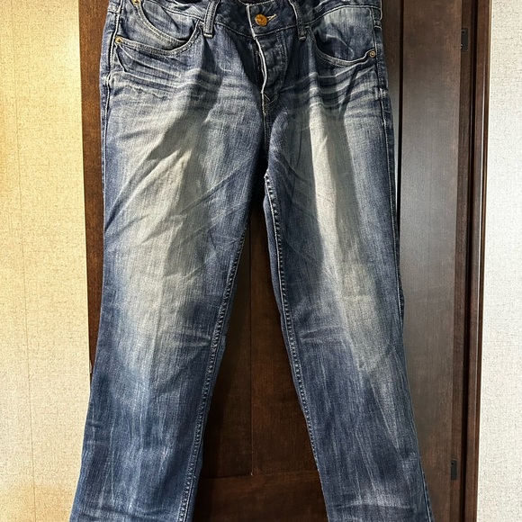 Express women’s crop button fly Jeans size 8 - Picture 3 of 9